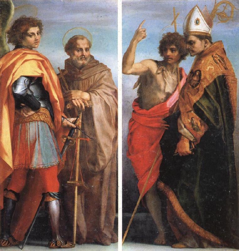 Andrea del Sarto SS.Michael the Archangel and John Gualbert SS.John the Baptist and Bernardo degli berti oil painting picture